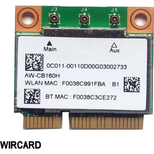 AW-CB160H BCM94360HMB 802.11AC 1300Mbps WIFI Wireless WIFI BT 4.0 Mini PCI-E Card+3PCS IPEX4 Antenna