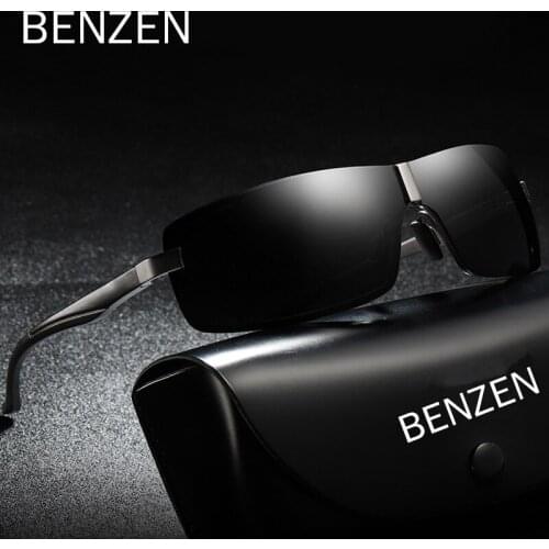 BENZEN Polarized Driving Sunglasses Men Alloy Frame Sport Sun Glasses Driver Retro Goggles Sunglass UV400 9561