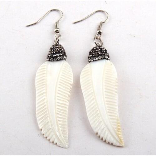 Free shipping Fashion Shell Leaf Clay Women Earring