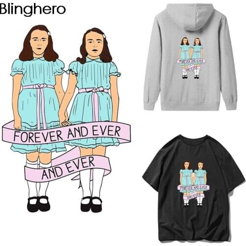BH1178 Blinghero Cartoon Horror Twin Thermal Sticker On Clothes Patches DIY Iron On Patch Heat Transfer T-Shirt Stickers