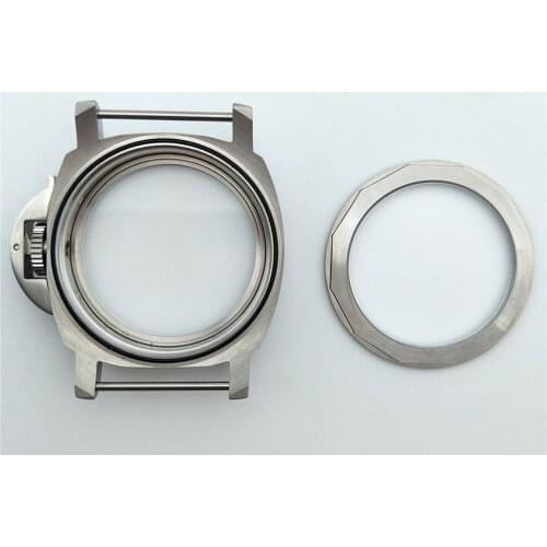 Replacement Brushed Shell 44MM Watch Case with PAM for ETA 6497/6498 Stainless Steel Watch Case for ST3600/ST3620 Movement