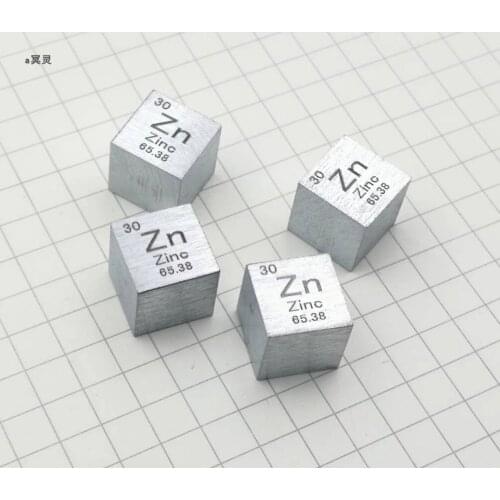 Zinc Metal Periodic Phenotype Cube 10mmZn 99.995 Zinc Cube Element Collection