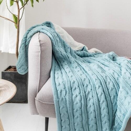 Solid Sofa Blanket Throw Blanket For Sofa Cover Towel Knitted Nap Blanket With Tassels Tablecloth Tapestry Home Bed Decoration
