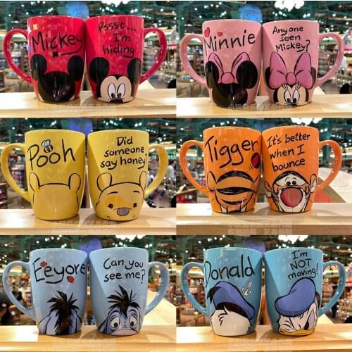Disney Mickey Minnie Piglet Daisy Donald Duck Maker Ceramics Maker Drinking Mugs
