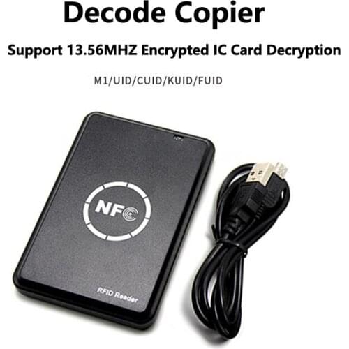 RFID Copier Duplicator 13.56Mhz Key NFC Smart Card Reader Writer USB Cards T5577 Programmer UID Tags 13.56MHz EM4305 Encrypted