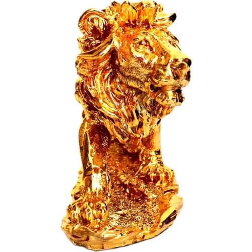 Exclusive Handmade Golden Yellow Lion Sculpture - Lion Trinket