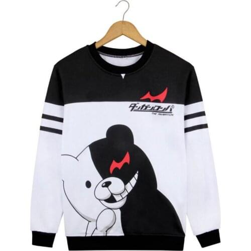 Danganronpa Monokuma Long Sleeve T-Shirt Tshirt Cosplay Costume Dangan Ronpa Sweatshirt Spring Autumn Fashion Casual T Shirt