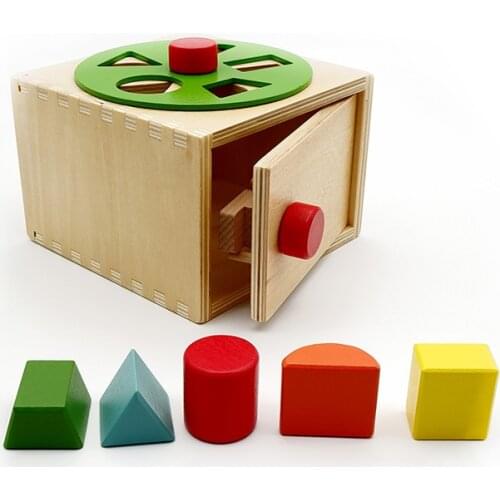 Montessori Toys Wood Material Educational Toy Professional Montesori Early Learning Object Permanence Box Tray Toys for Children