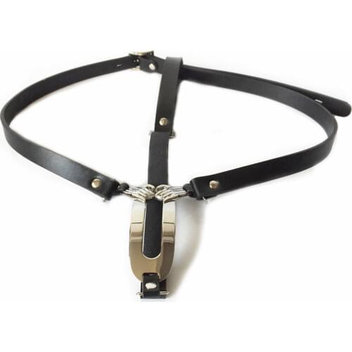 Manyjoy Female PU Leather invisible chastity belt BDSM Bondage Restraints Strap Chastity Forced Orgasm Belt Adult Sex Toys