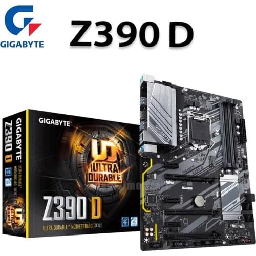 LGA1151 Gigabyte Z390 D Motherboard DDR4 RGB 128GB HDMI M.2 Intel Z390 Desktop Z390 Placa-Mãe 1151 ATX New Windows 10 PCI-E 3.0