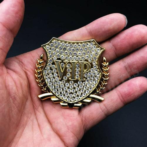 Metal Golden Diamond VIP Luxury JDM JP Car Window Emblem Badge Decal Sticker