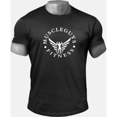Muscleguys Fashion t shirts men bodybuilding clothing Cotton Summer brand ftiness tshirt men Casual Short Sleeves gyms T-shirt