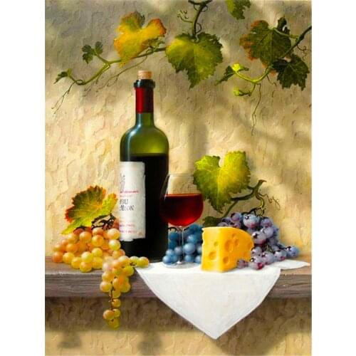 Fruit Kitchen DIY 11CT Cross Stitch Embroidery Kits Needlework Craft Set Printed Canvas Cotton Thread Home Decoration Design