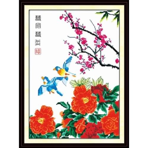 Always keep each others company cross stitch kit canvas aida 18 14ct 11ct hand embroidery DIY handmade needlework supplies bag