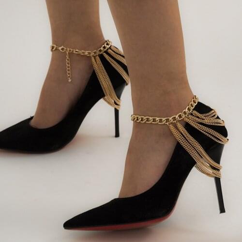 New Fashion Gold Chains Foot Anklet For Women And Girls Bohemian Beach Holiday Style Bold Barefoot Sandals Ankle Bracelet