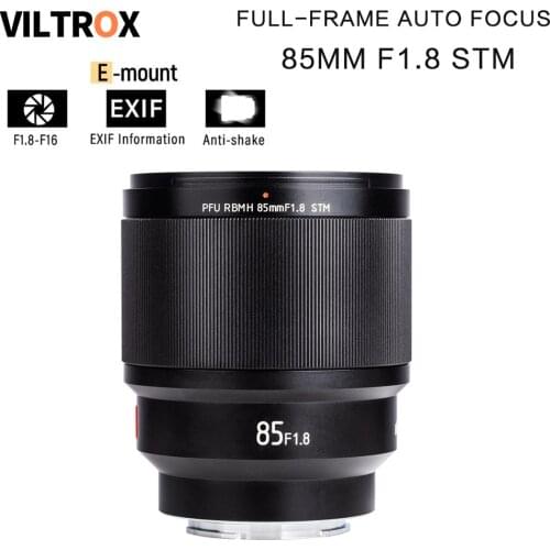 VILTROX 85mm f1.8 STM Auto Focus Fixed Focus Lens F1.8 Full Frame Lens for Camera Sony E mount A9 a7III a7RIII a7SII A6500 A6400