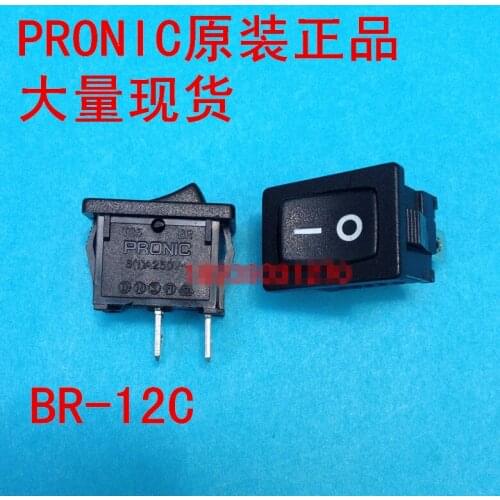 Original new 100% import BR-12C rocker switch warping switch BR-12C-11L 5A 250VAC 10A 125VAC 2pin