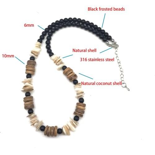 Hot shells coconut necklace mens and womens jewelry summer beach Bohemia fashion Joker bead necklace handmade design