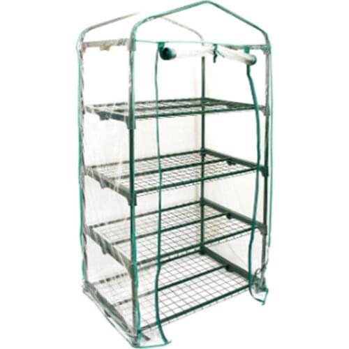 Mini Greenhouse Cover Waterproof Small Plant Greenhouse Transparent PVC Cover with Roll-up Door for Potted Plants Seedlings