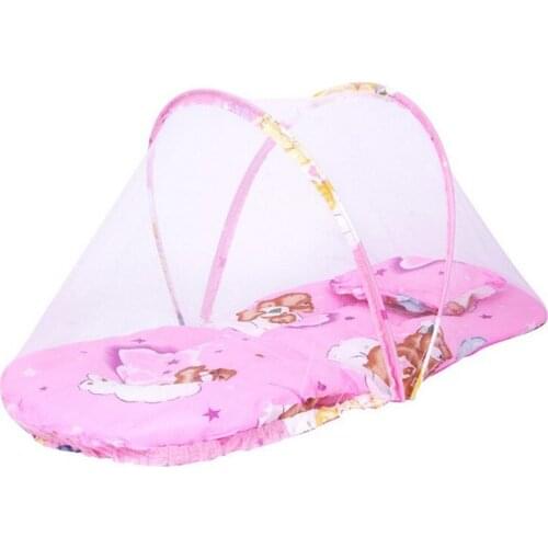 Portable Baby Crib Canopy Mosquito Net Tent With Sleeping Pad Pillow Bedspread Travel Bed Summer Infant Folding Baby Furniture