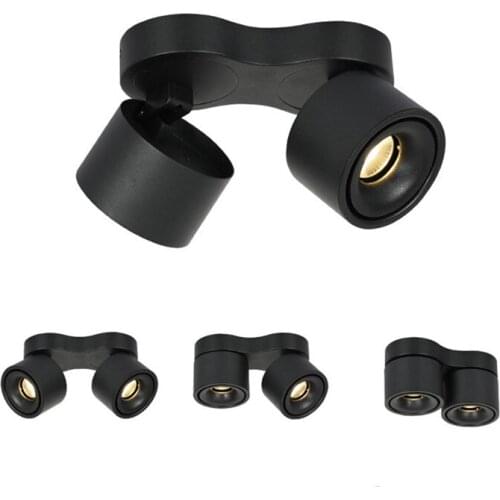 Rotating Surface Mounted LED Downlights 14W 24W COB LED Ceiling Lamp Spot Lights AC85~265V LED Indoor Lighting