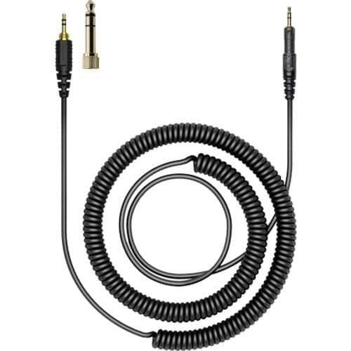 Poyatu Spring Relief Coiled Cable For Yamaha HPH-MT5 HPH-MT5W HPH-MT8 Monitor Headphones Replacement Upgrade Cables Cords Wire