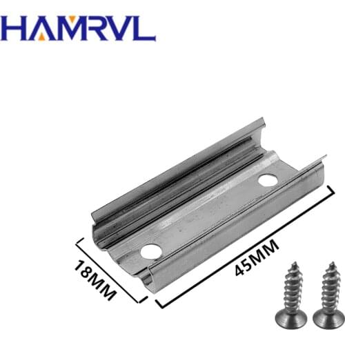 Connector 180 Degree DIY Metal Bracket for U LED Profile Clip Slides Channel Holder 4.5cm 18MM Width Light Flat Bar Screw Socket