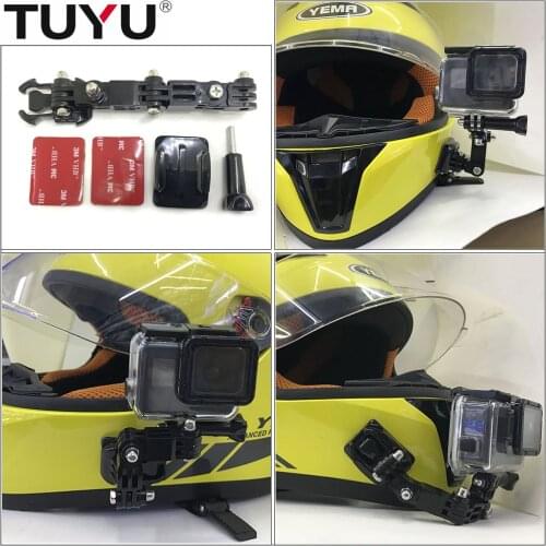 TUYU Adjustable Helmet Curved Adhesive Side Mount for xiaomi yi GoPro Hero 9 8 7 6 5 4 Sjcam Sj4000 EKEN action Camera Accessori