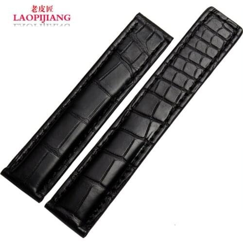 Laopijiang Male Alligator Leather Watchband high-end fashion watches accessories 19/20/22mm