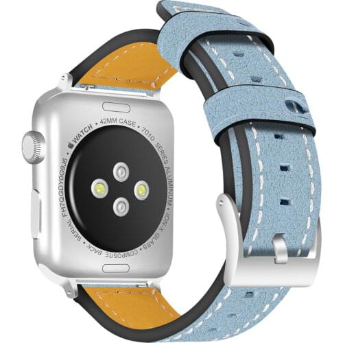 Leather loop strap For apple watch band 44mm 40mm Replacement iWatch series 5 4 3 2 1 watchbands bracelet 42mm 38mm Wristbands