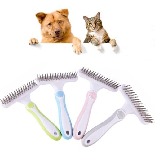 Cat Dog Hair Brush Remover Needle Rake Comb Pet Massager Cleaning Grooming Tool Teddy Daily Combing And Making Styling Products