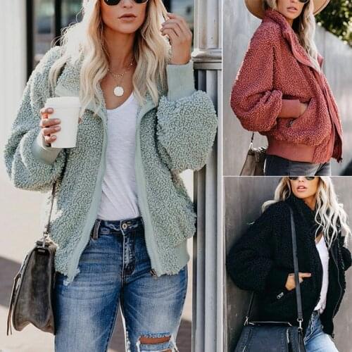 Kili WomenS Fur Coats WomenS Autumn and Winter Warm Soft Coat Thick Plush Coat