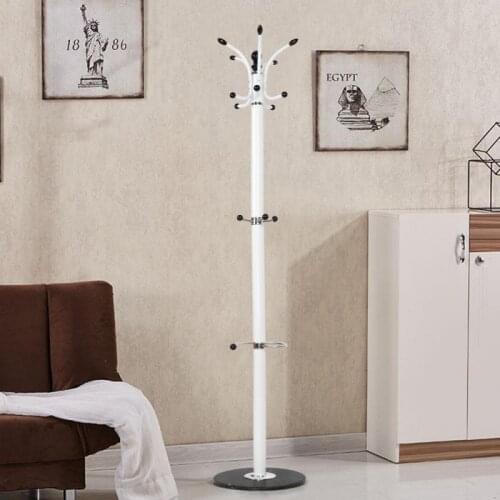 9 Hook Clothes Coat Rack Metal Coat Clothing Hanger Saving Space Portable Clothes Display Standing shelf Organizer Furniture HWC