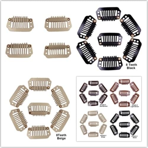 Pet Cats Grooming Accessories Clips Dog Hair 2.8cm 3.2cm eight-tooth drop clamp black beige manganese steel BB clip