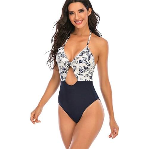 Teen Size New Summer Women One Piece Swimsuit Push Up Swimwear For Girls Splicing Bathing Suit Female Beachwear Bikinis 2021 Muj