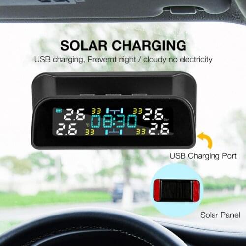 1 Set Premium Tire Pressure Detector Compact Anti-corrosive Reliable Multipurpose Tire Pressure Monitor