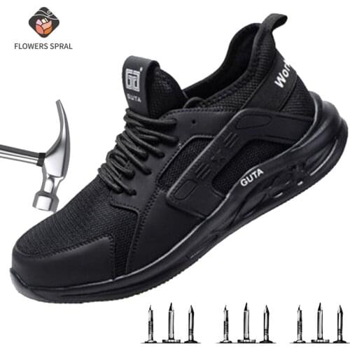 Mens Safety Shoes, Anti-Smashing, Anti-stab, Breathable, Soft, All-Season Work Boots 36-48
