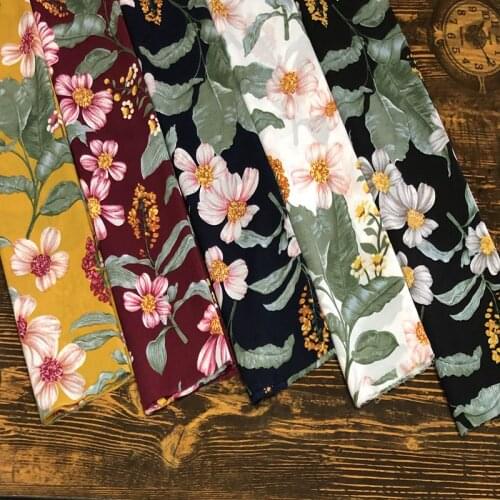 Autumn Bohemia retro printed cloth thin opaque material soft printed cloth / 1 m