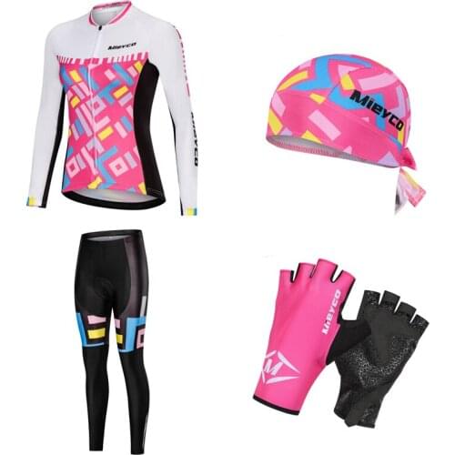 Mieyco Team Cycling Jerseys Set Long Sleeves 2020 Autumn Style Women Ropa Ciclismo Quick Dry Bike Bib Long Pants Set Wear Racing