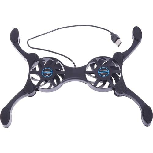 Notebook Cooler Foldable Air Cooling Fan USB Quiet Laptop Radiator With 2 Fans